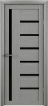 Дверь LuxDoors Bianca T-3 Ясень дымчатый Черное стекло