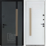 Дверь Булат Серия TERMO Cottage Модель 705 Metalic grey / 432 Белый атласный Улица