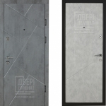 Дверь Цитадель Серия К6 Модель 171 Бетон темный / Бетон серый